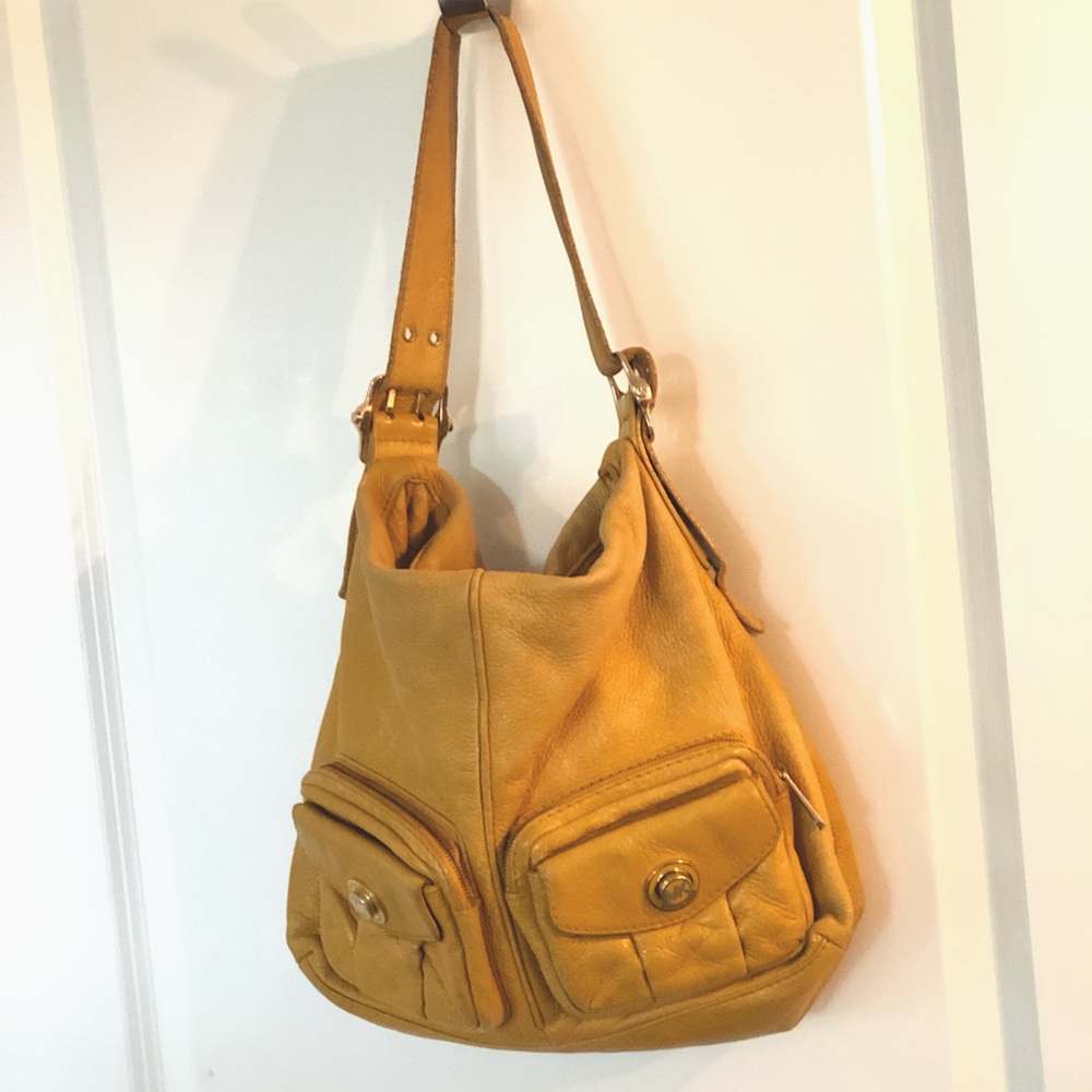 Michael Kors yellow leather purse